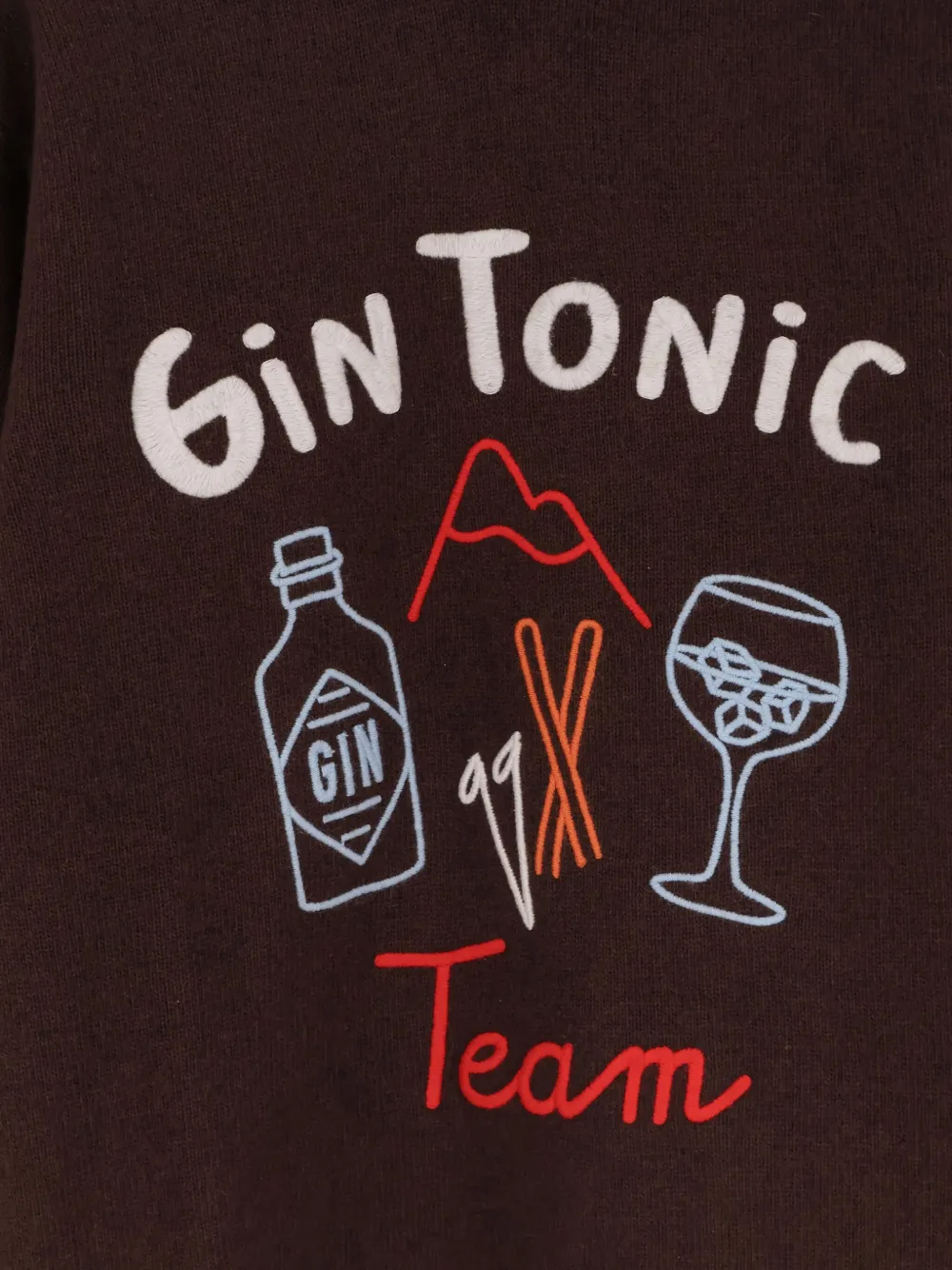 MC2 Saint Barth Trui met geborduurd logo Bruin