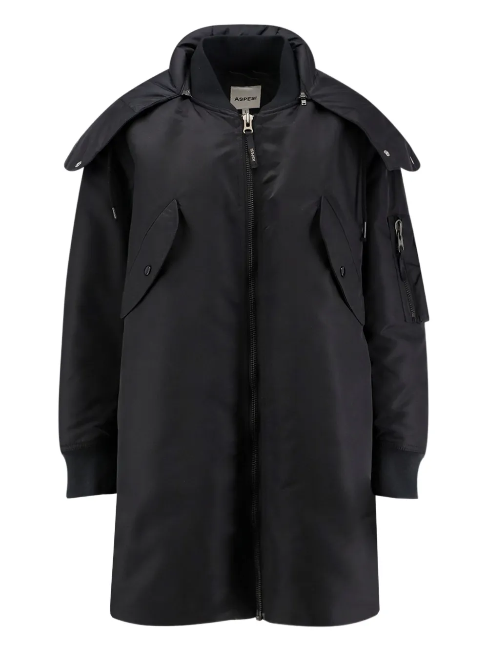 ASPESI hooded coat | Black | Image 1