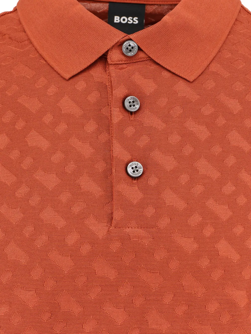 BOSS Katoenen poloshirt Oranje
