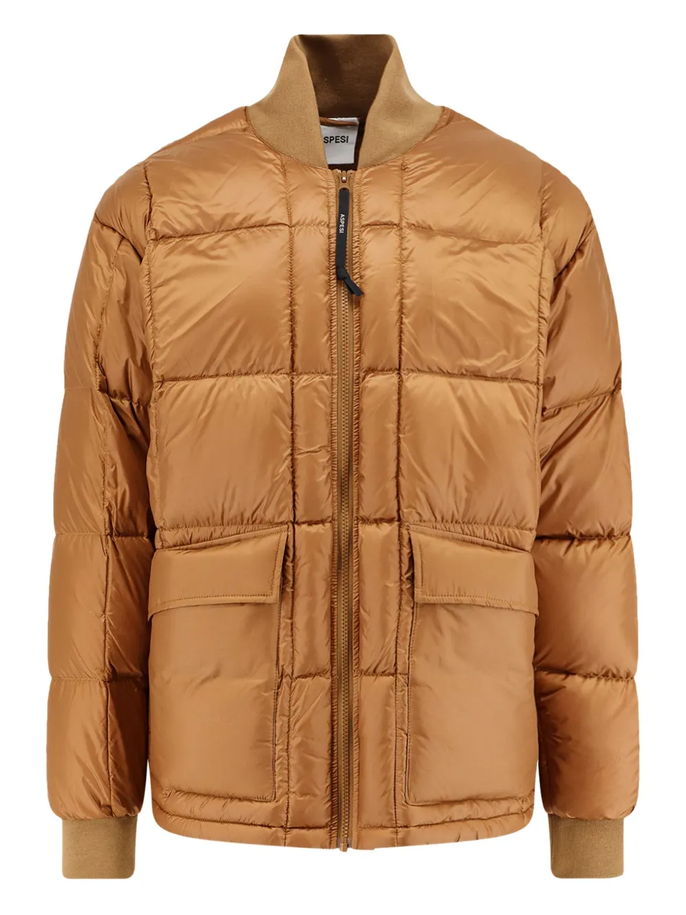 Aspesi Nylon Down Jacket Adjustable Hem In Orange