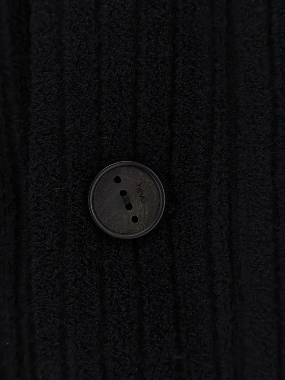 Hevo Cimino geribbelde jas met opgestikte zak Zwart