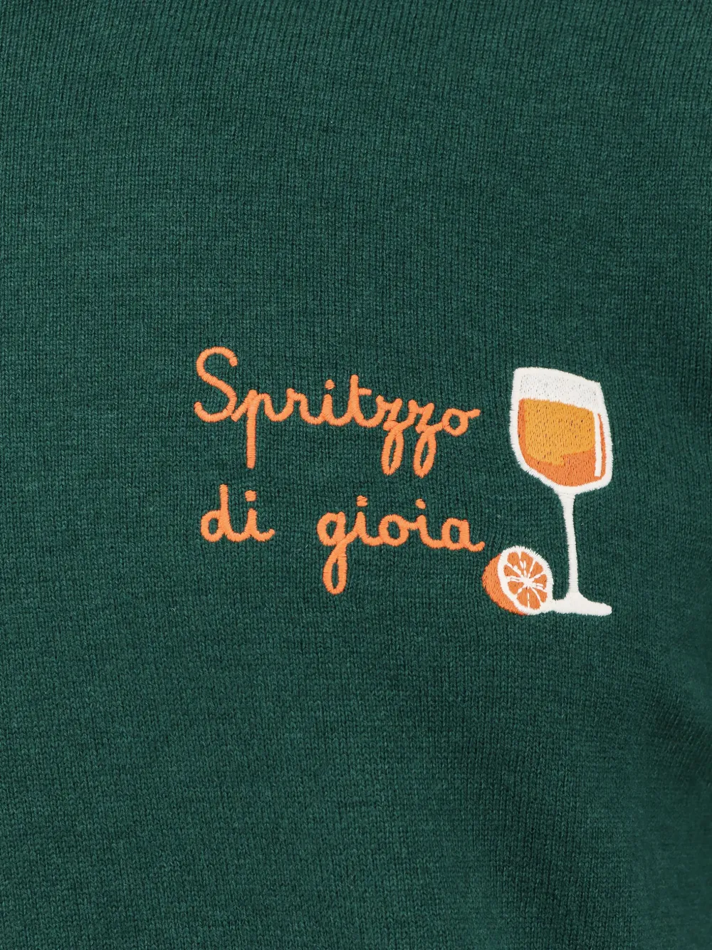 MC2 Saint Barth Trui met borduurwerk en lange mouwen Groen