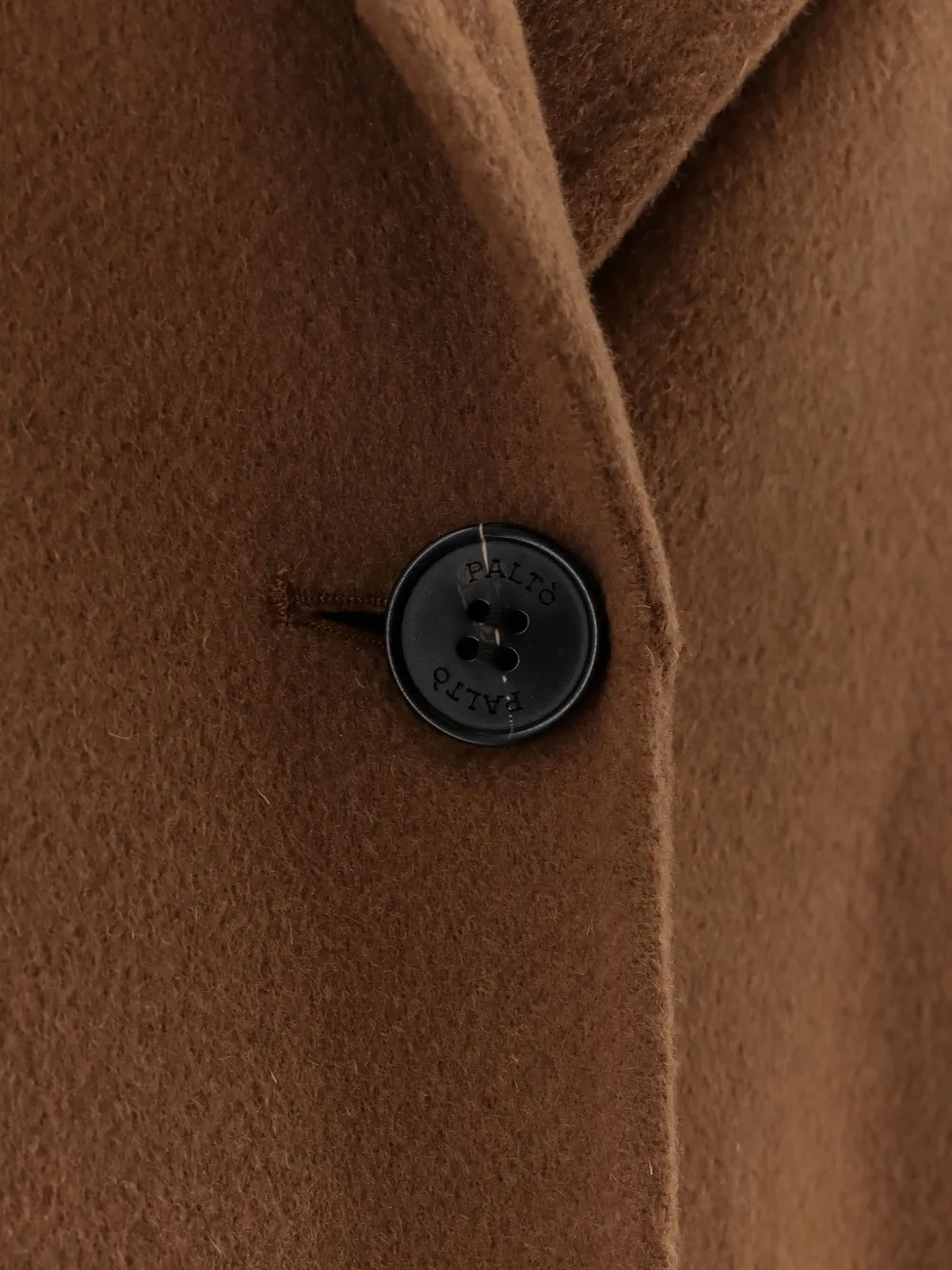 Paltò Elsa Single-breasted Wool Coat In Brown