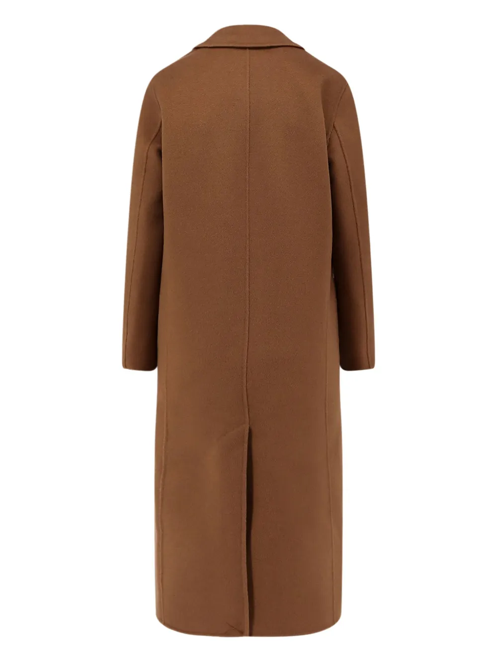 Paltò Elsa Single-breasted Wool Coat In Brown