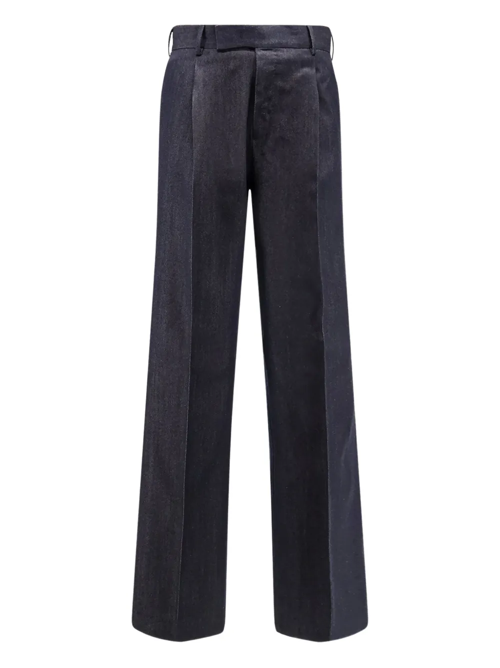 Pt Torino Quindici Edge Wool And Cotton Trousers In Blue