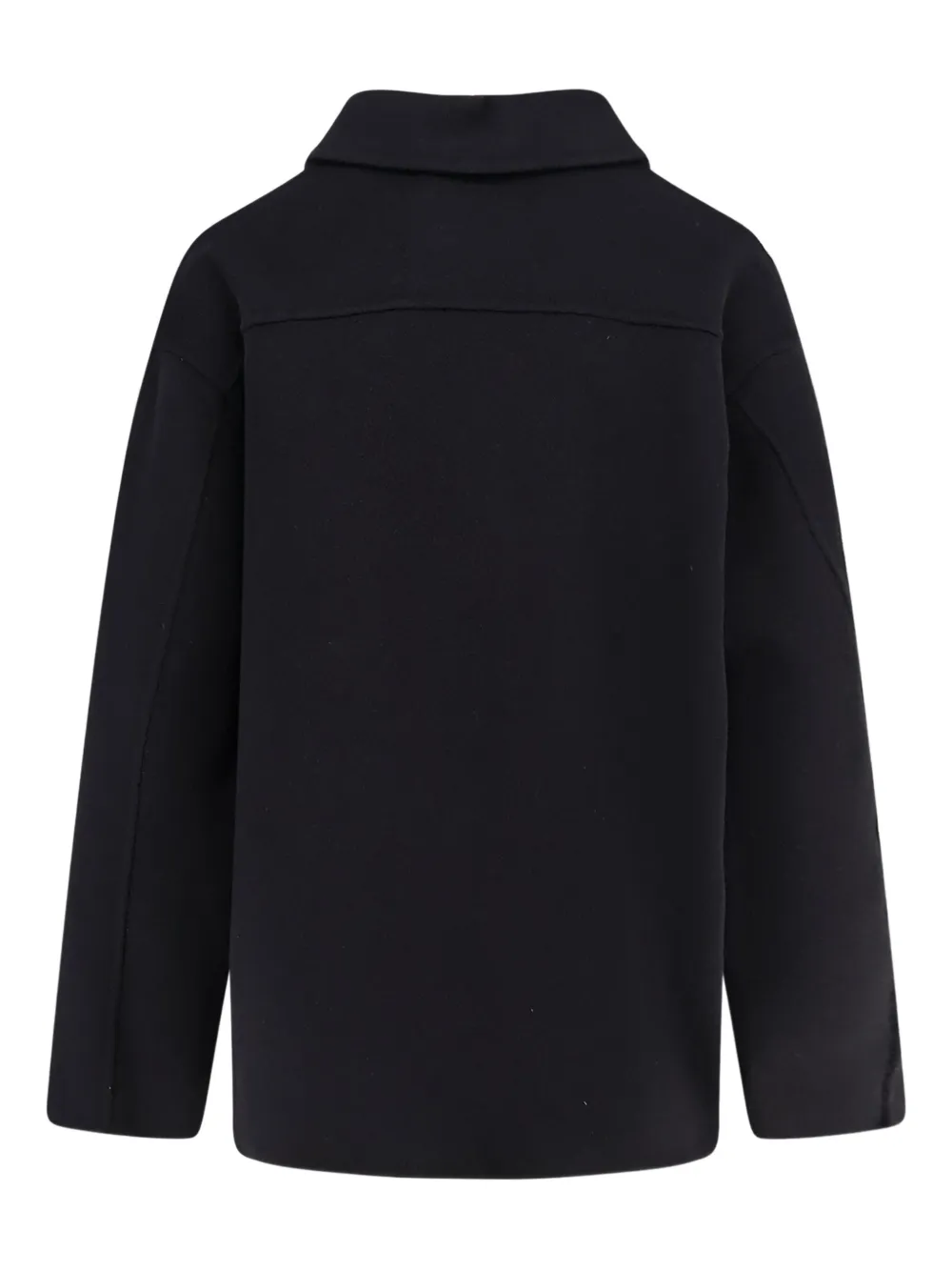 Paltò Susanna Flap-pocket Pointed-collar Jacket In Black