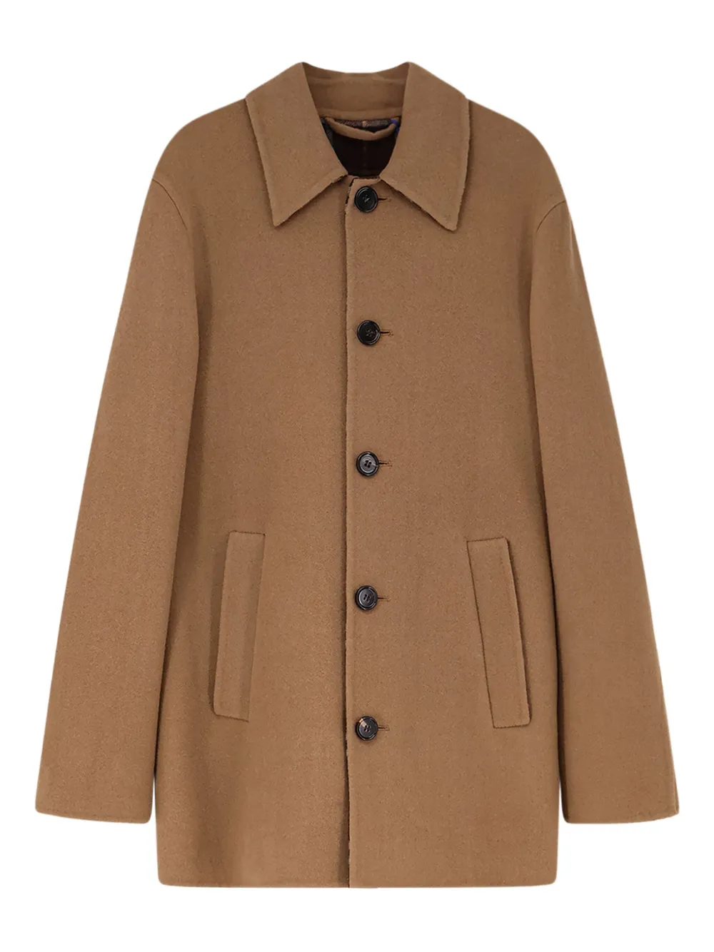 Burberry button single-breasted coat | Brown | Image 1