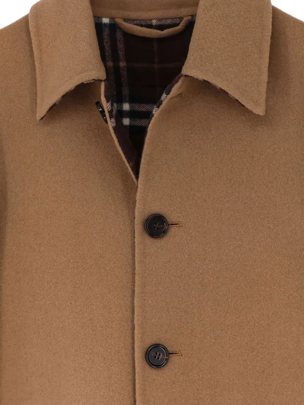 Burberry Jas met enkele rij knopen Bruin