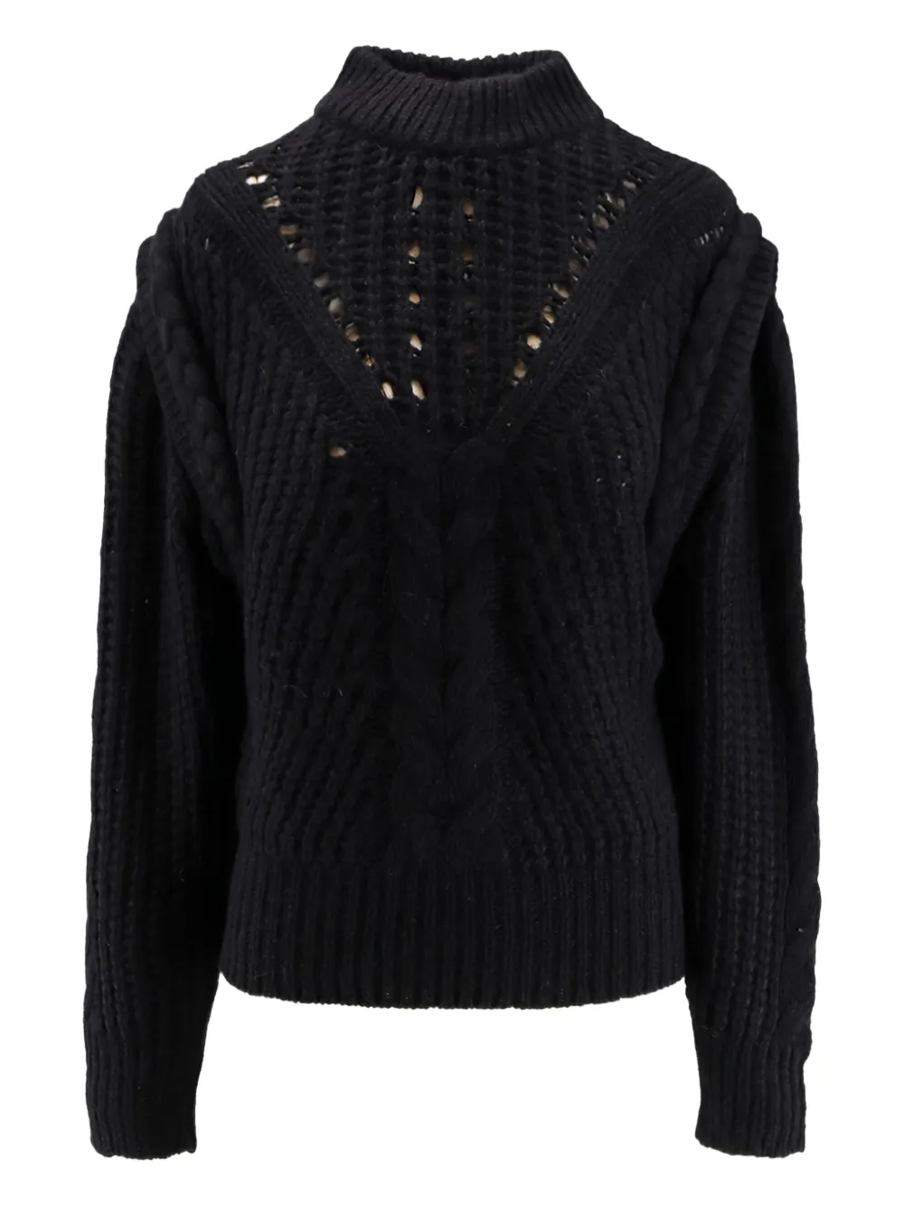 Hugo Boss Alpaca Wool Blend High Collar Sweater In Black