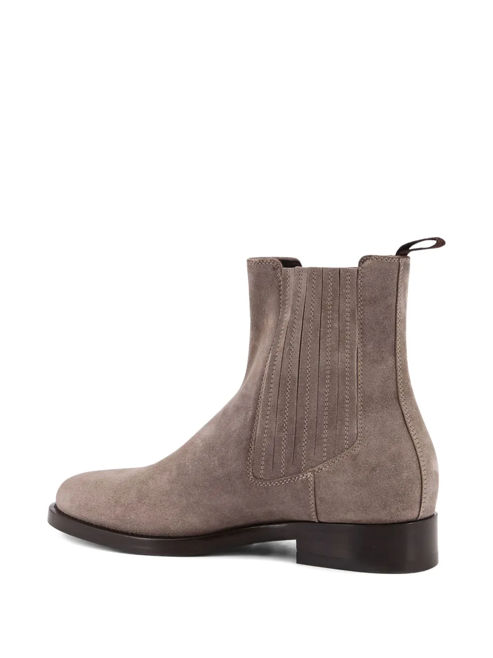 Brunello Cucinelli Men Chelsea Boot Suede Ankle Boots In Gray