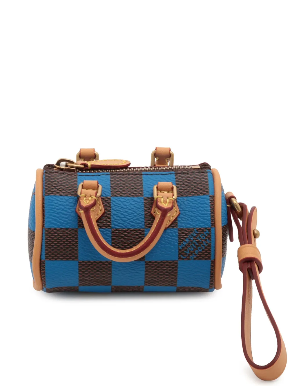 Louis Vuitton Pre-Owned 2023 ダミエ ポップ ミニ スピーディ バッグチャーム キーチェーン - ブルー Louis Vuitton Pre-Owned 2023 ダミエ ポップ ミニ スピーディ バッグチャーム キーチェーン - ブルー
