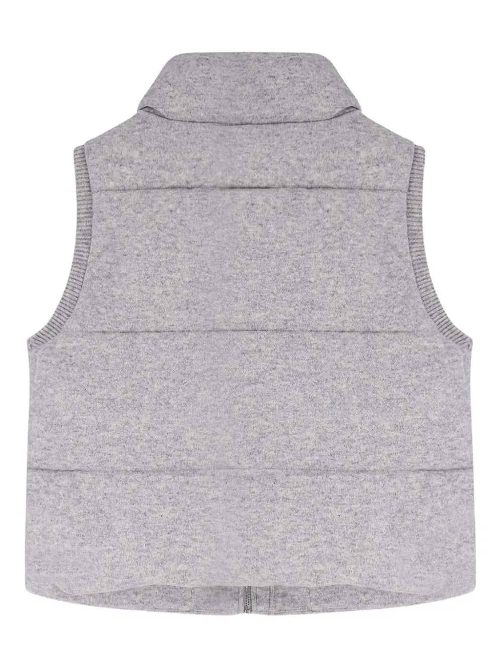 Hugo Boss Focrina Virgin Wool And Cashmere Sleeveless Jacket In Gray