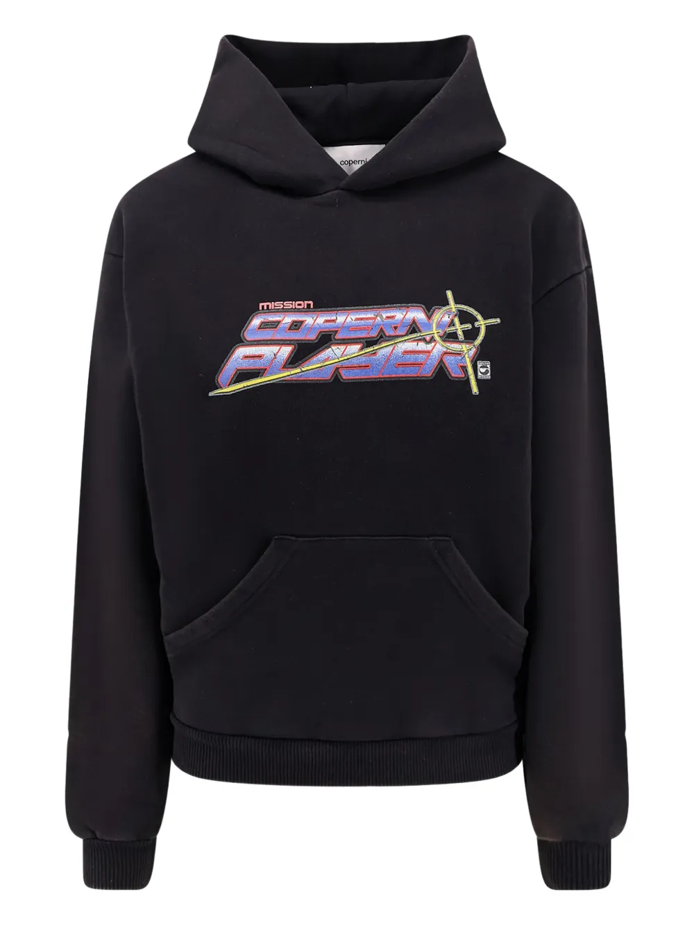 Coperni logo-print kangaroo-pocket hoodie | Black | Image 1