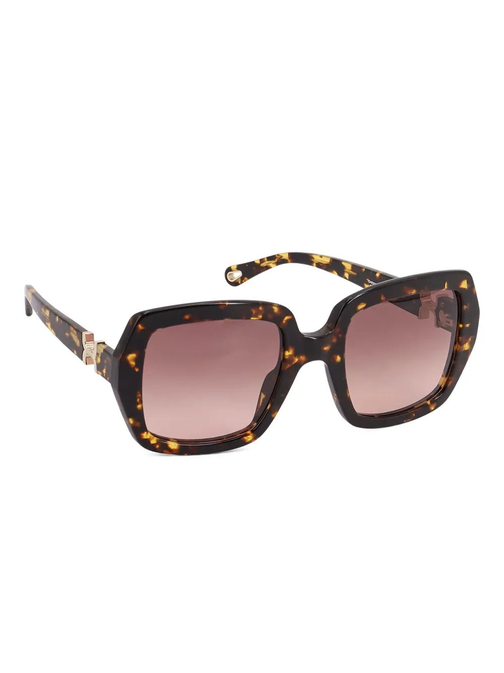 Chloé Eyewear square-frame logo-detail sunglasses - Bruin