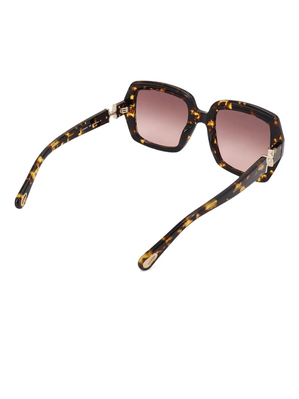 Chloé Eyewear Zonnebril met vierkant montuur en logodetail Bruin