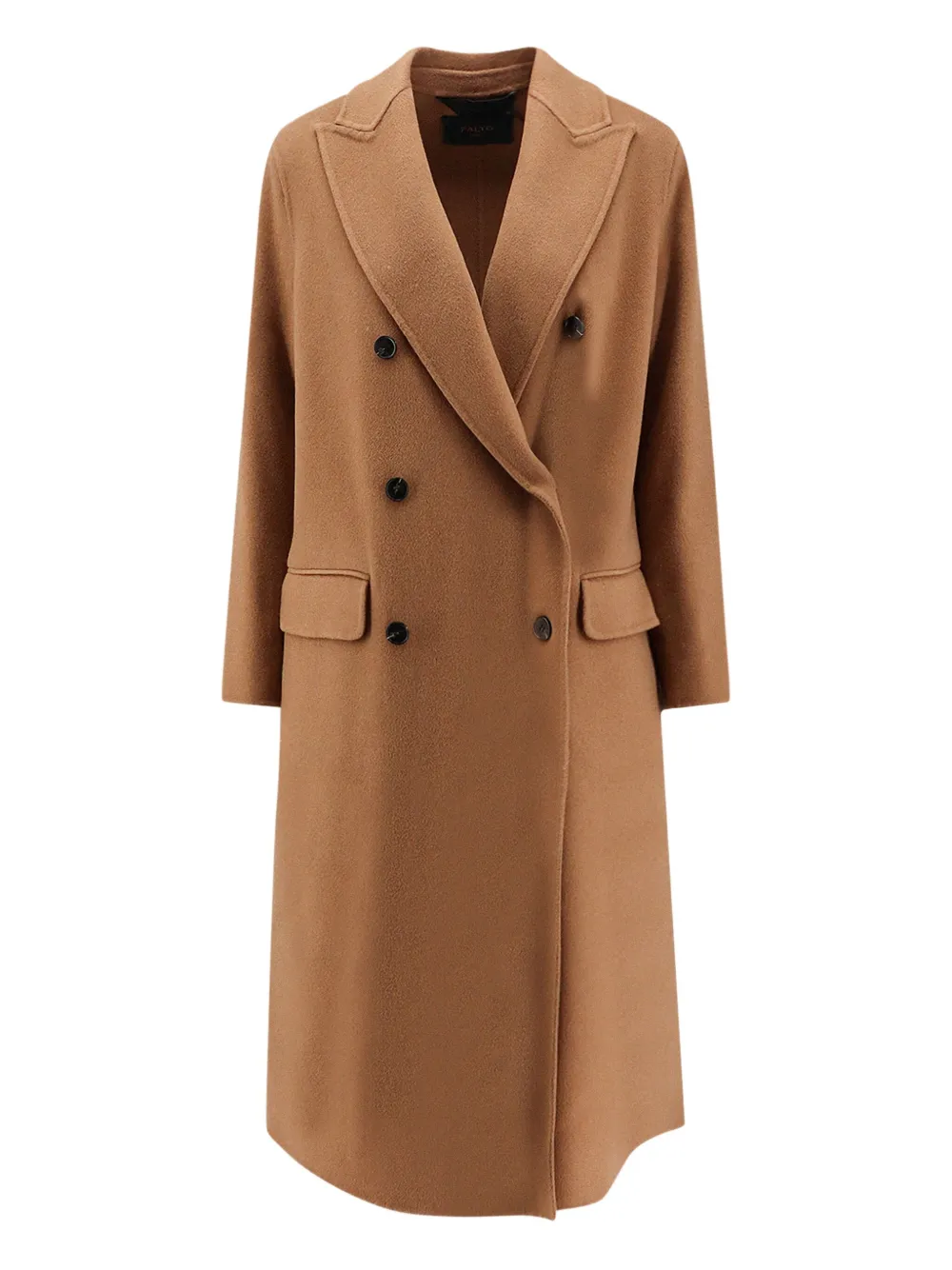 Paltò Double-breasted Peak-lapel Coat In Multi