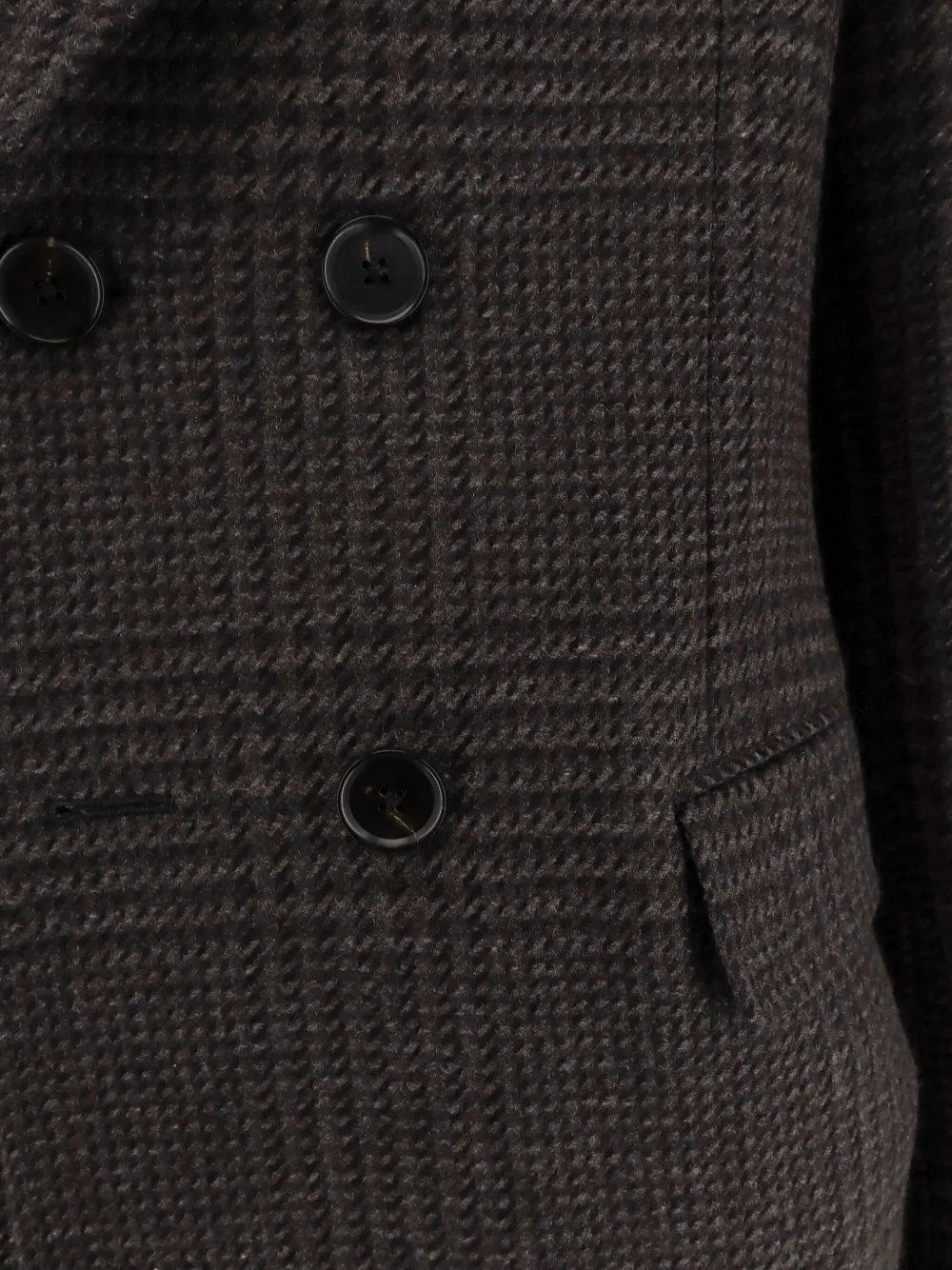 Zegna Geruite mantel Bruin