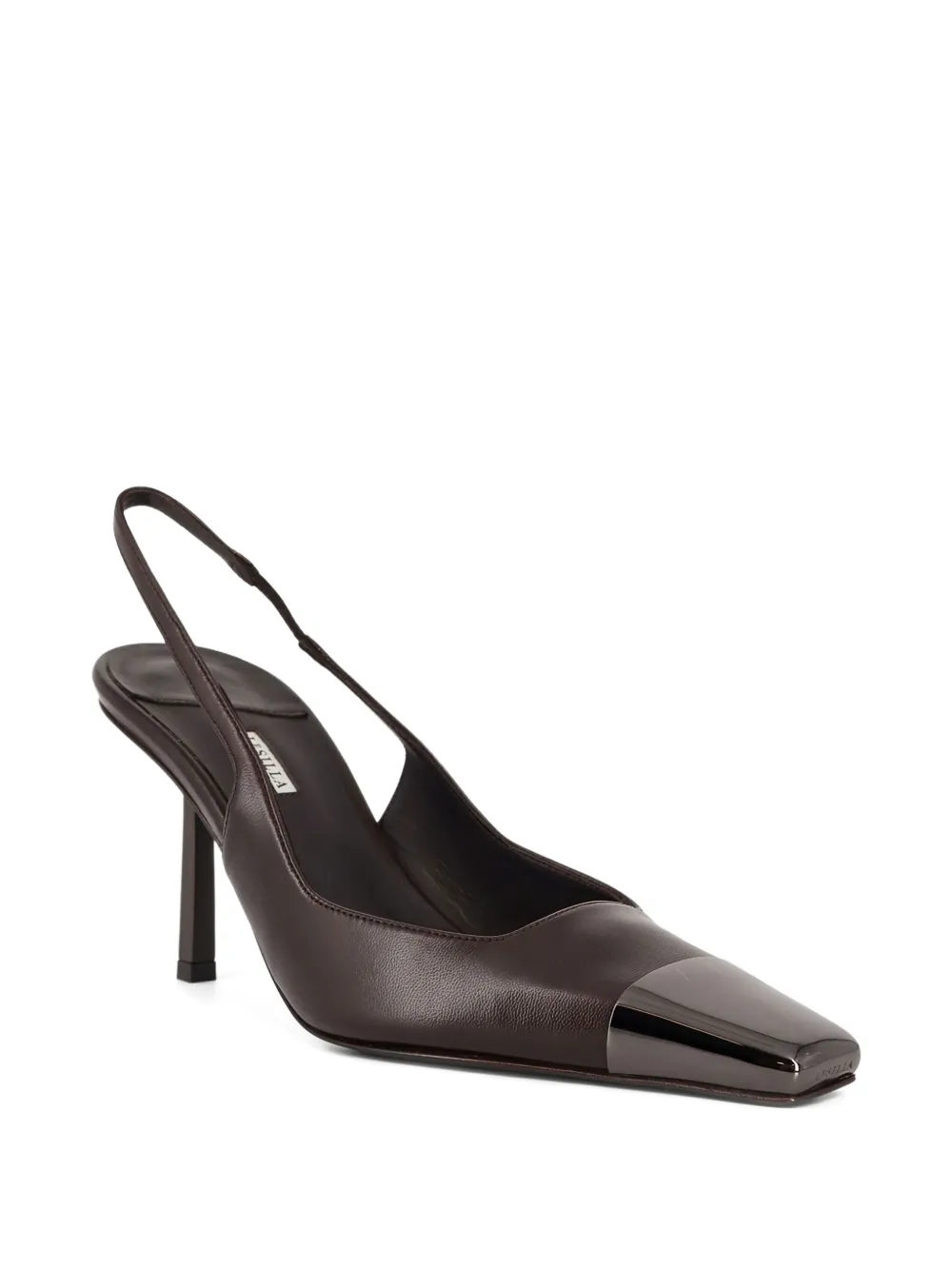 Le Silla Slingback Metallic-toe Pumps In Brown