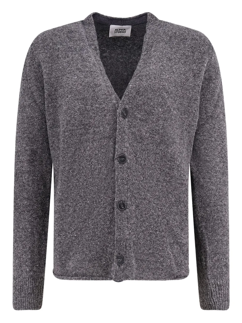 ALPHA STUDIO button ribbed cardigan | gris | Image 1