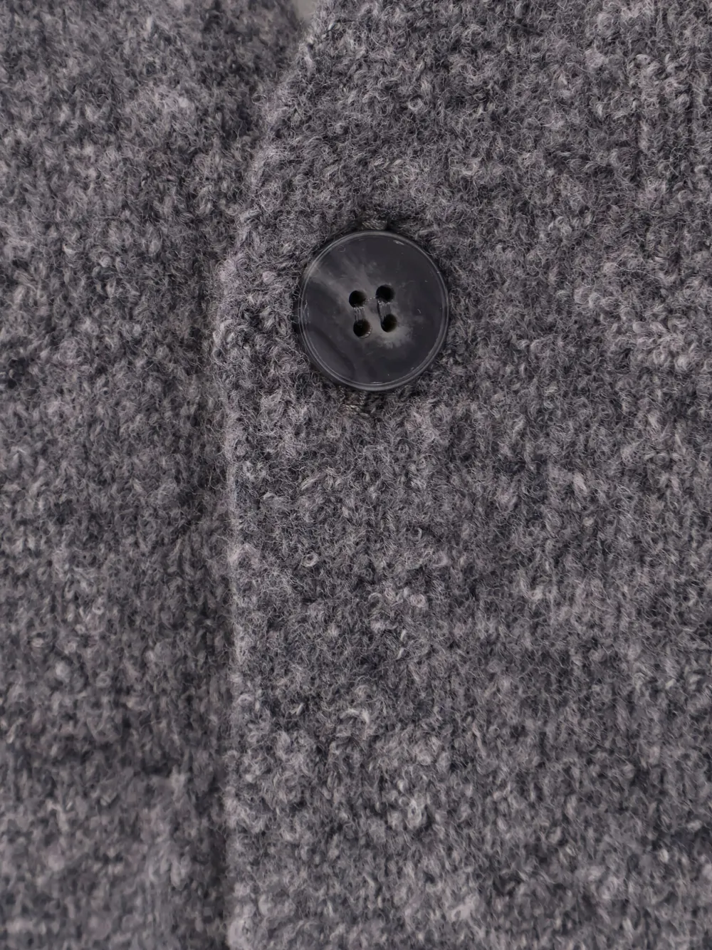 Alpha Studio Button Ribbed Cardigan In Gray