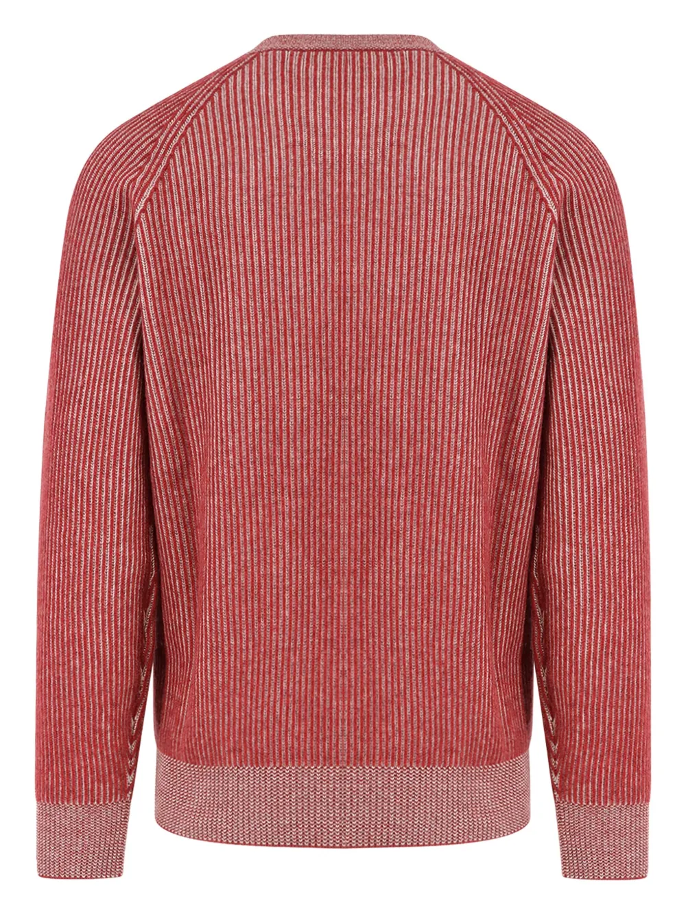Brunello Cucinelli ribbed knit crew-neck sweater - Rood