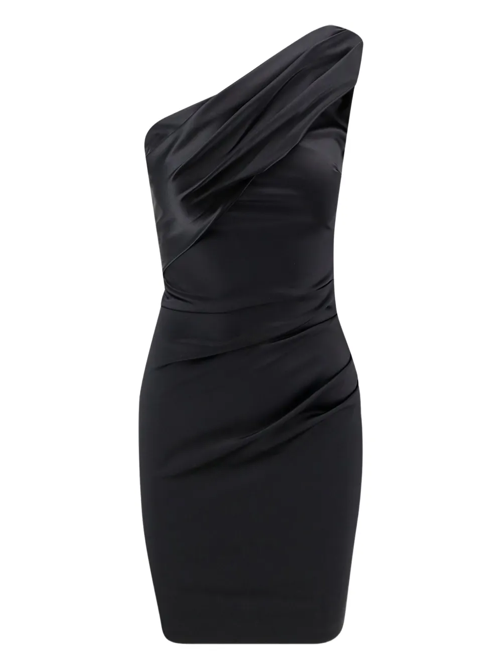 CHIARA BONI La Petite Robe one-shoulder draped mini dress - Zwart