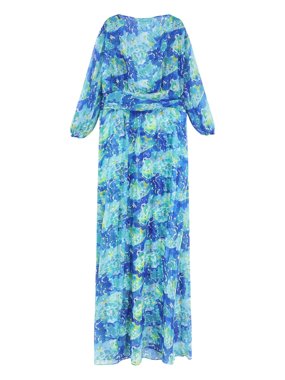 CHIARA BONI La Petite Robe long-sleeves V-neck maxi dress - Blauw