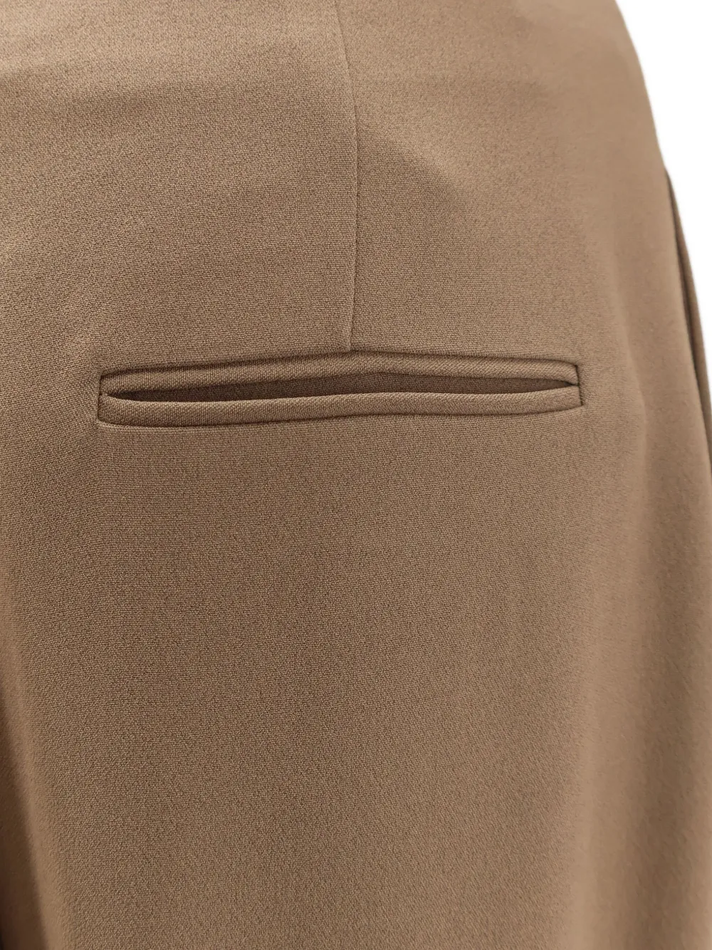 Alberta Ferretti Broek met paspelzak Bruin