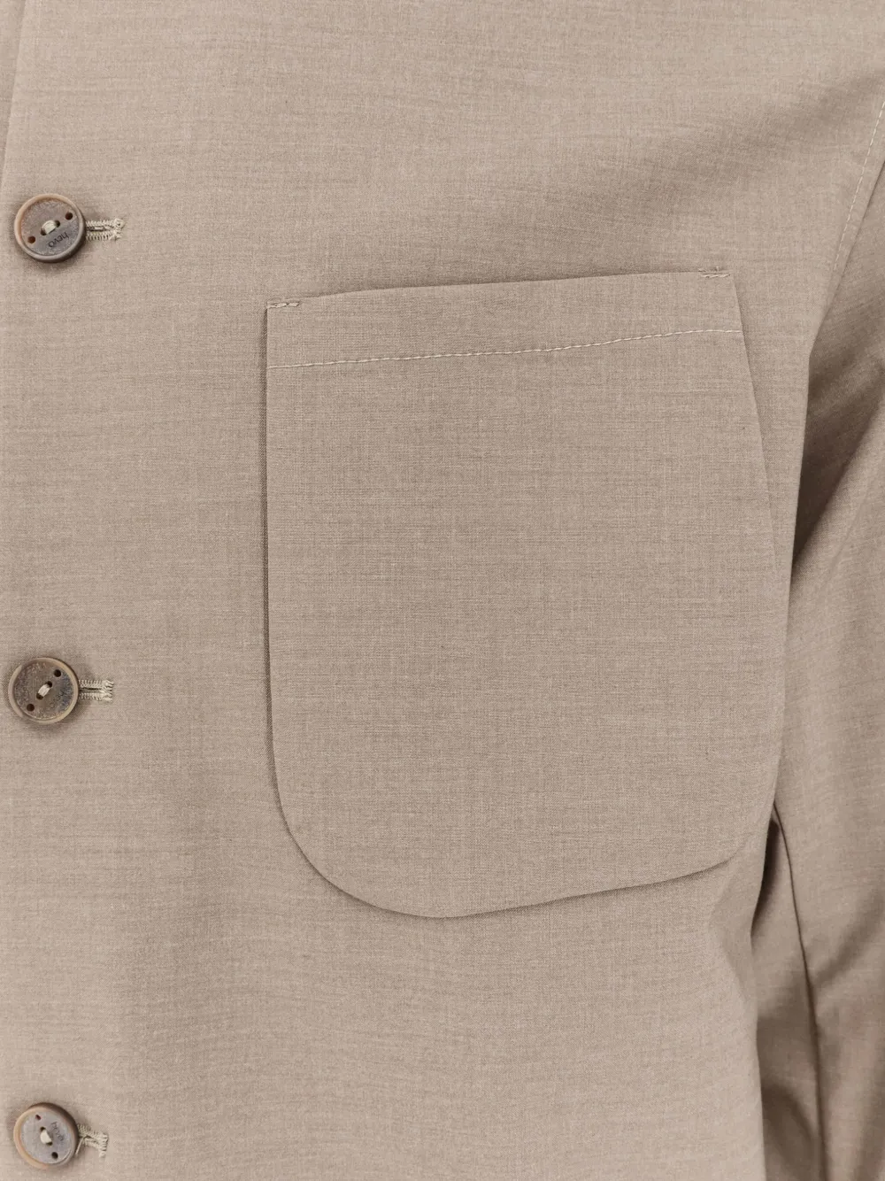 Hevo Bari Patch-pocket Buttoned Overshirt In Brown