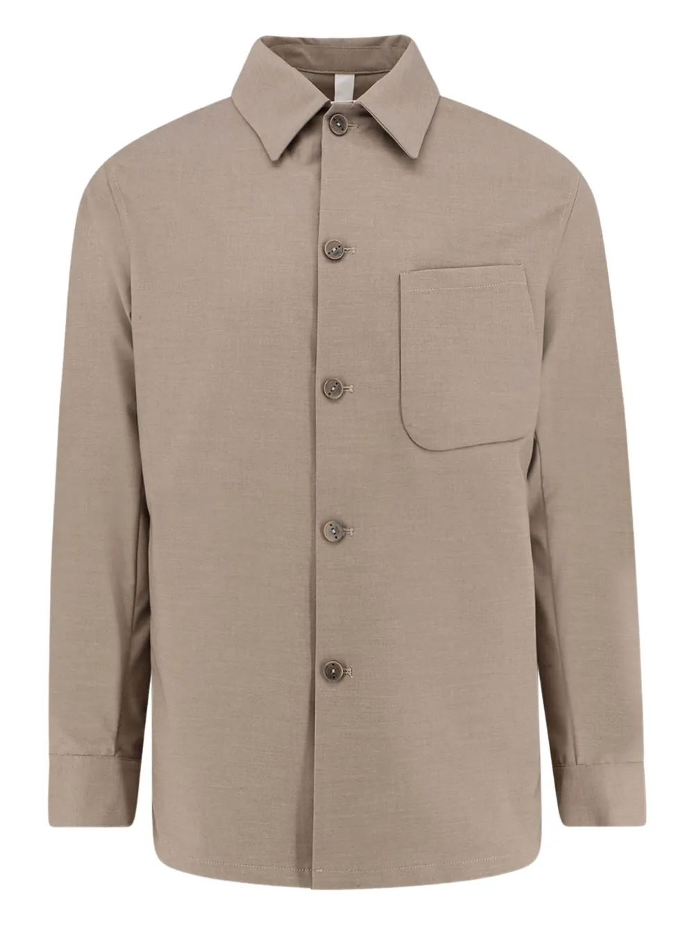 Hevo Bari patch-pocket buttoned overshirt | tons neutres | Image 1