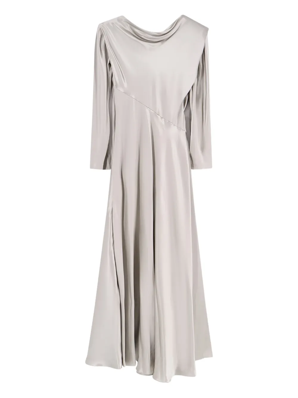 Alberta Ferretti cut-out long sleeve dress - Grijs