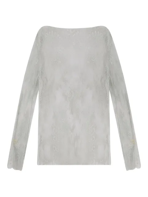 Alberta Ferretti lace long-sleeve shirt