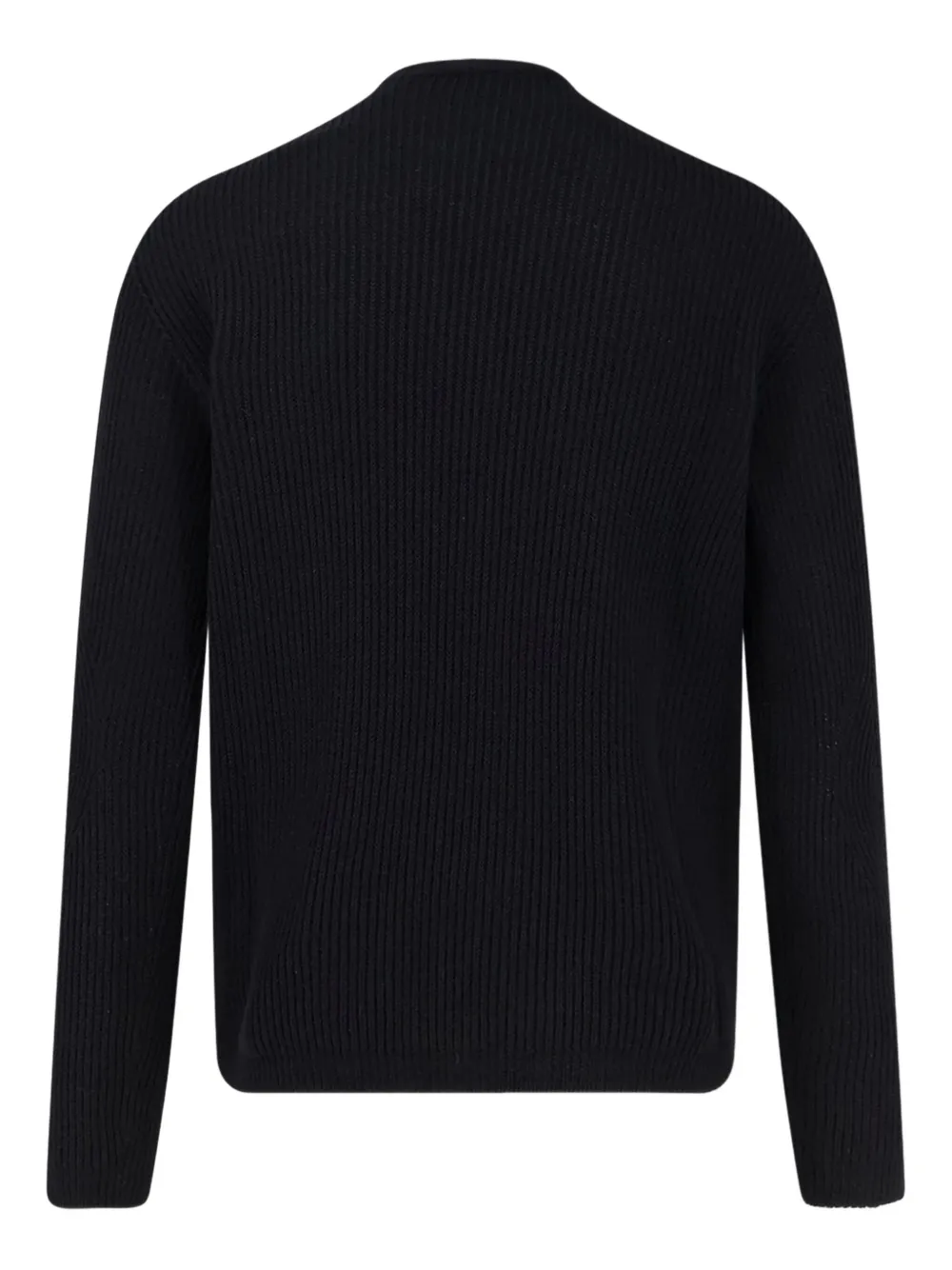 ALPHA STUDIO ribbed crew-neck sweater - Zwart