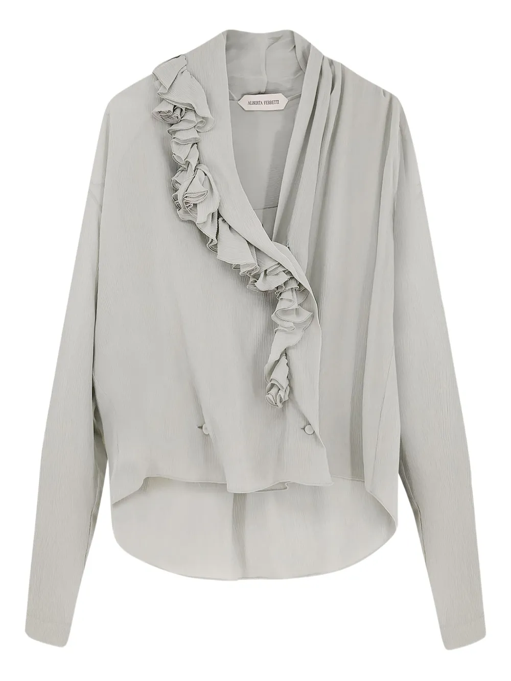 Alberta Ferretti camisa con volantes | gris | Image 1
