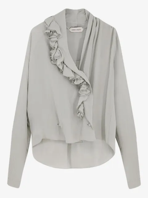 Alberta Ferretti ruffled crepe shirt
