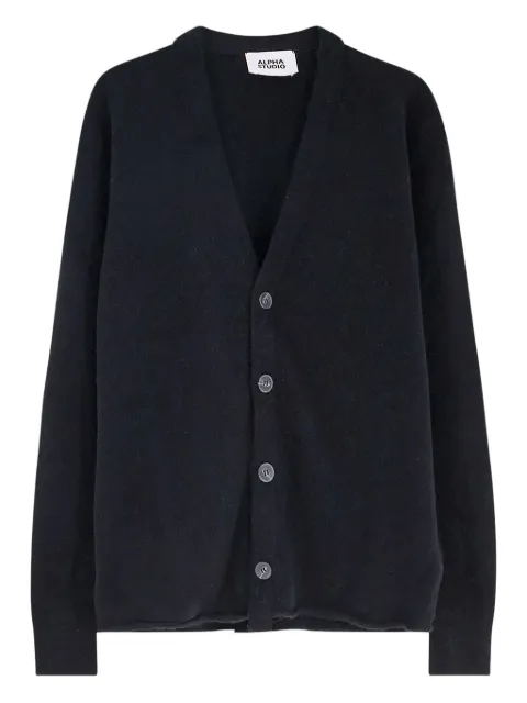 ALPHA STUDIO button V-neck cardigan