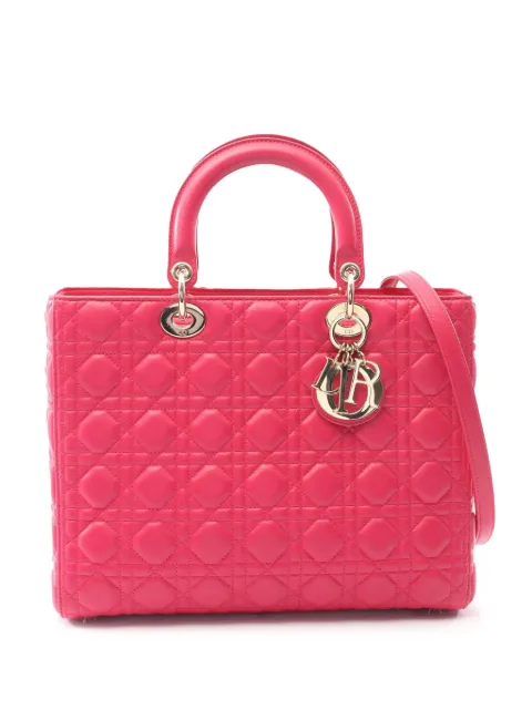 Christian Dior Pre-Owned bolsa de mano Cannage Lady Dior grande 2010-2025