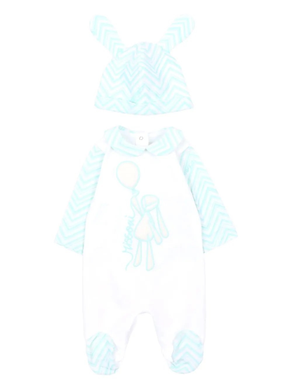 Missoni Kids Peter Pan-collar pajama set - Weiß