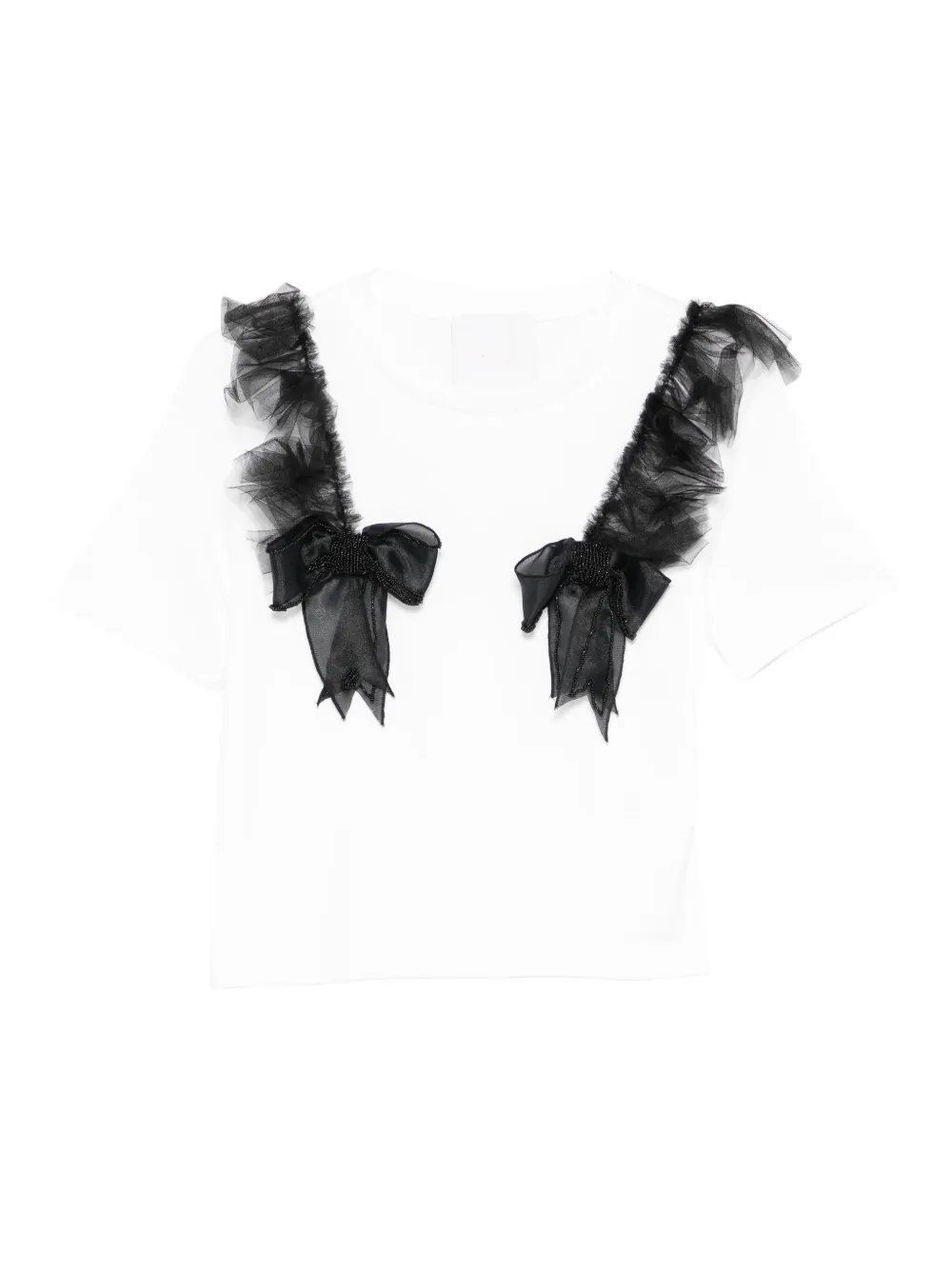 Loulou Studio Ruffled-embellishment T-shirt In White