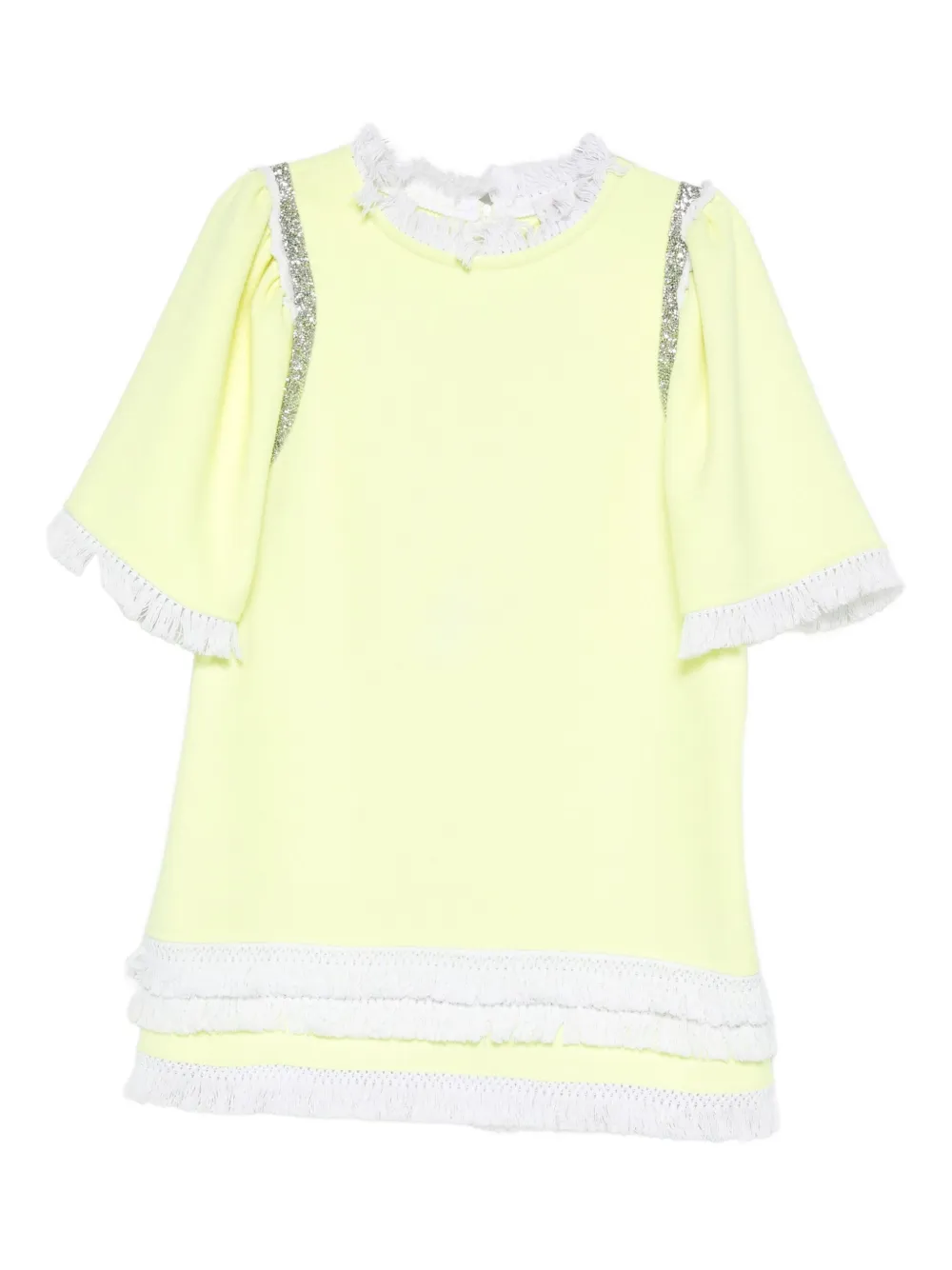 Loulou fringe-trim mini dress - Giallo