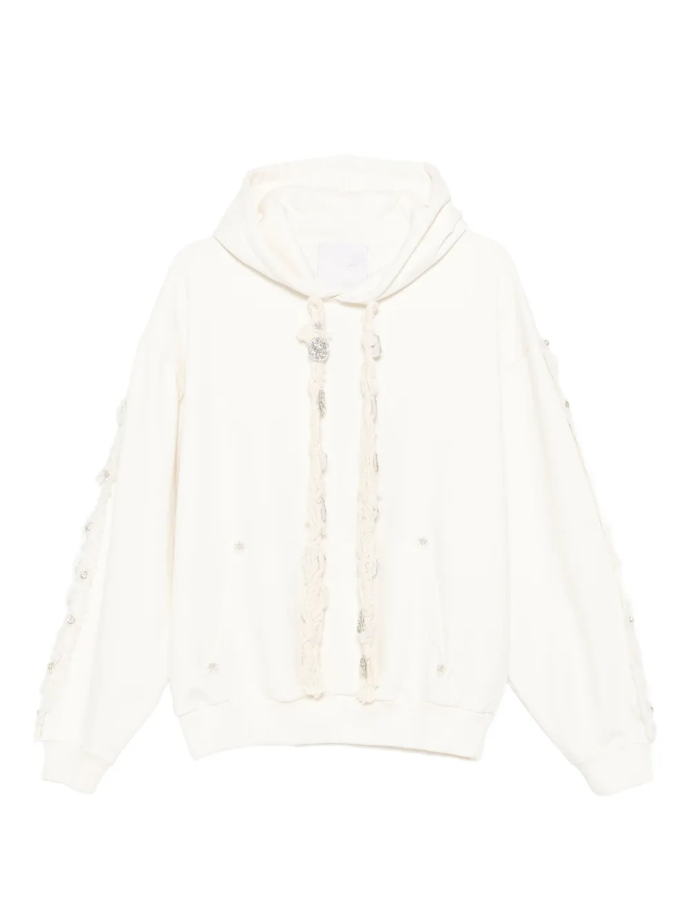 Loulou Studio Front Pouch Pocket Hoodie In White