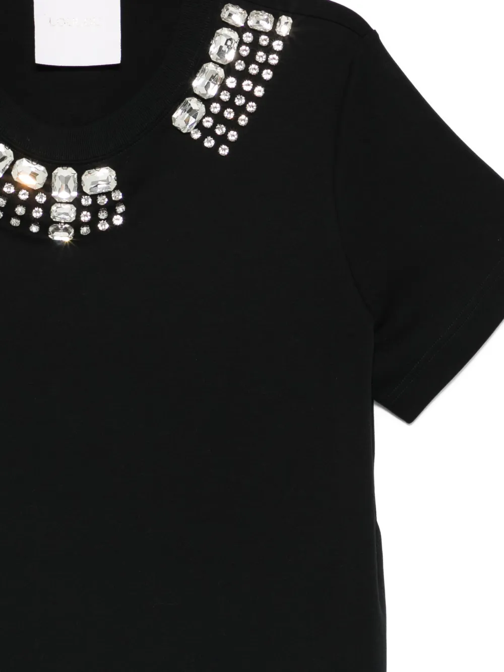 Loulou T-shirt verfraaid met juwelen Zwart