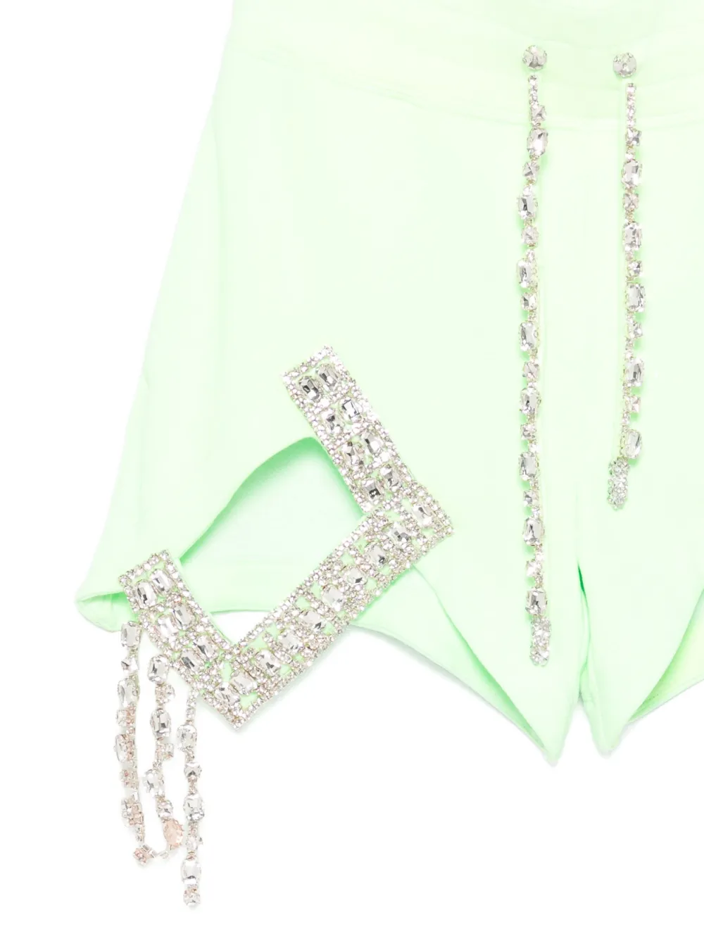 Loulou Studio Jewel-embellished Shorts In Green