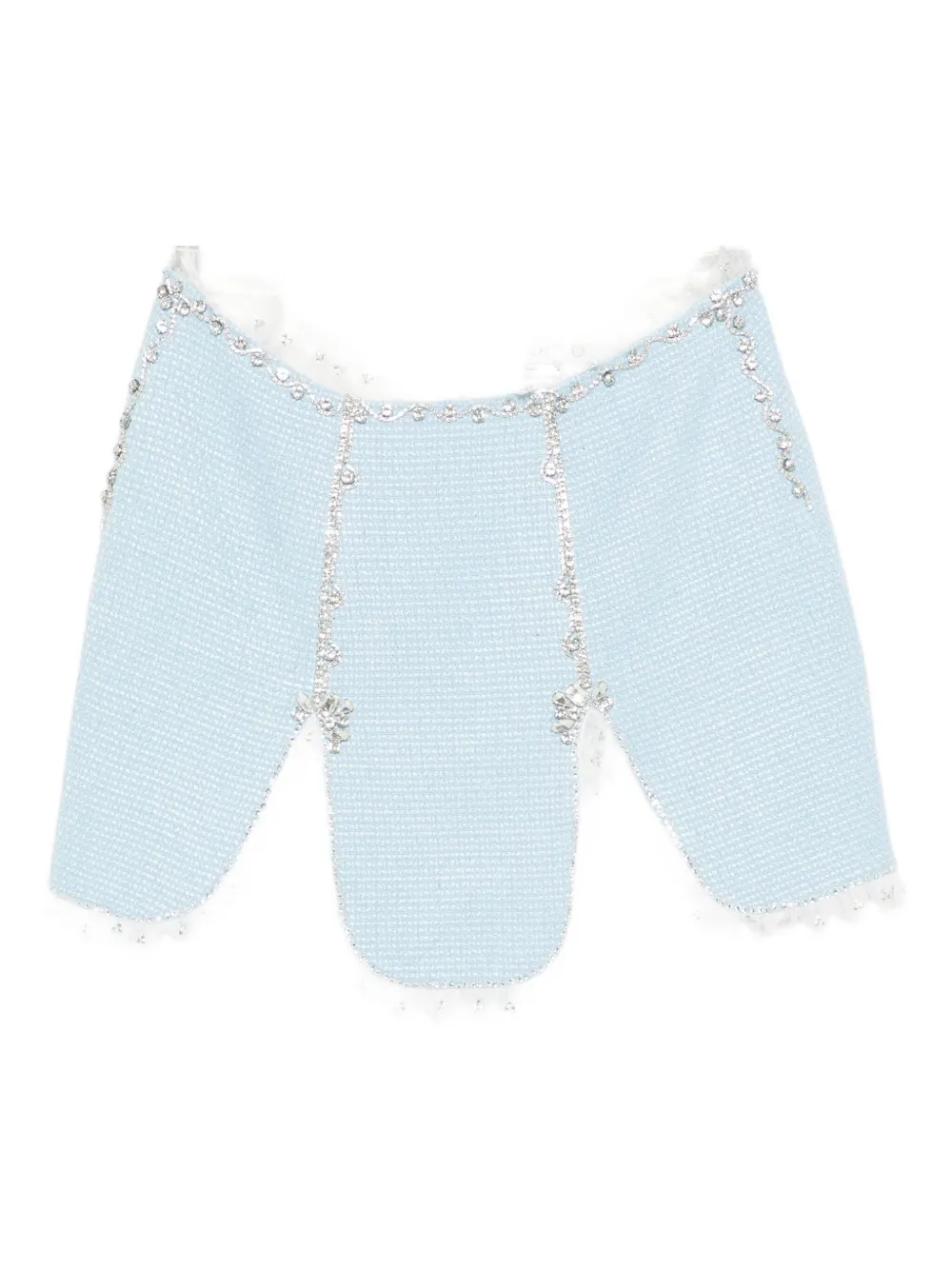 Loulou lace-embellished mini skirt - Blu