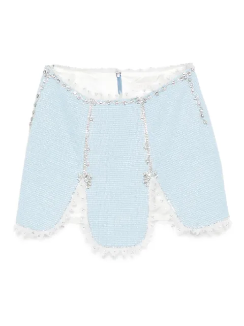 Loulou lace-embellished mini skirt