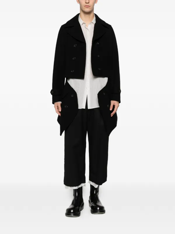Black Comme Des Garçons ダブルコート | ブラック | FARFETCH JP