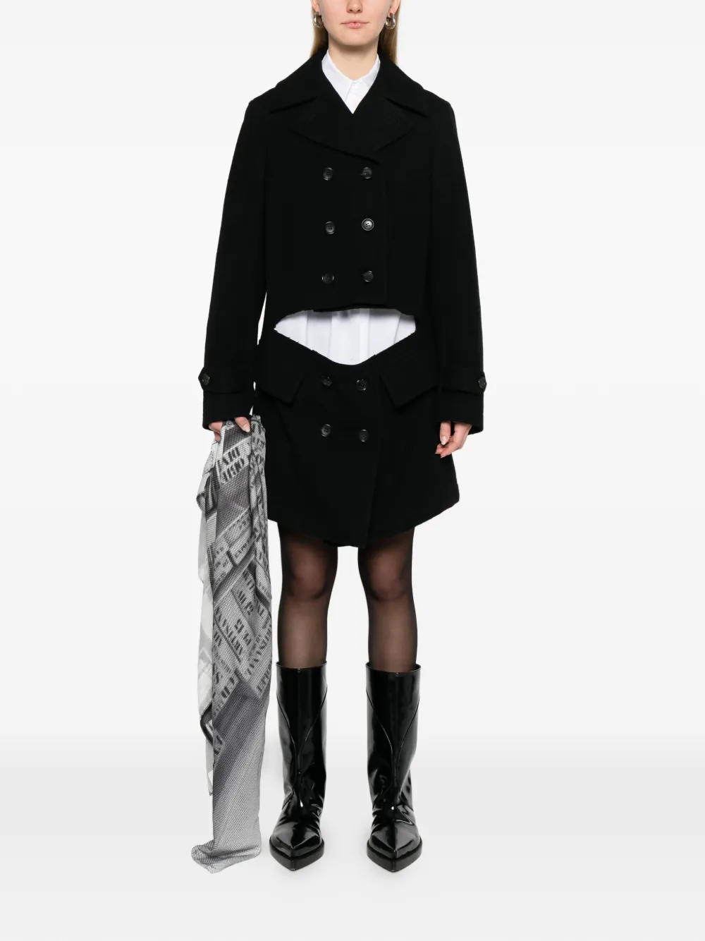  Black Comme Des Garçons Double-breasted Coat 