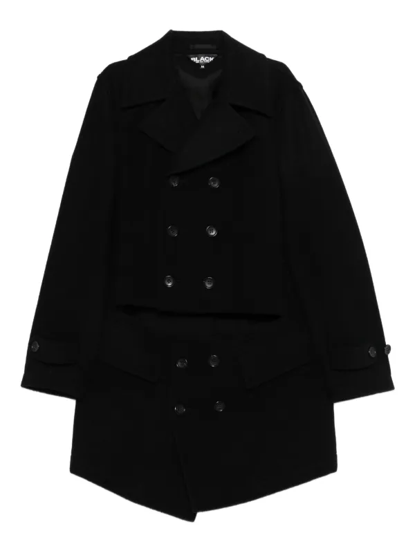 COMME des GARÇONS ブラックコート Black Comme Des Garçons ダブルコート | ブラック | FARFETCH JP