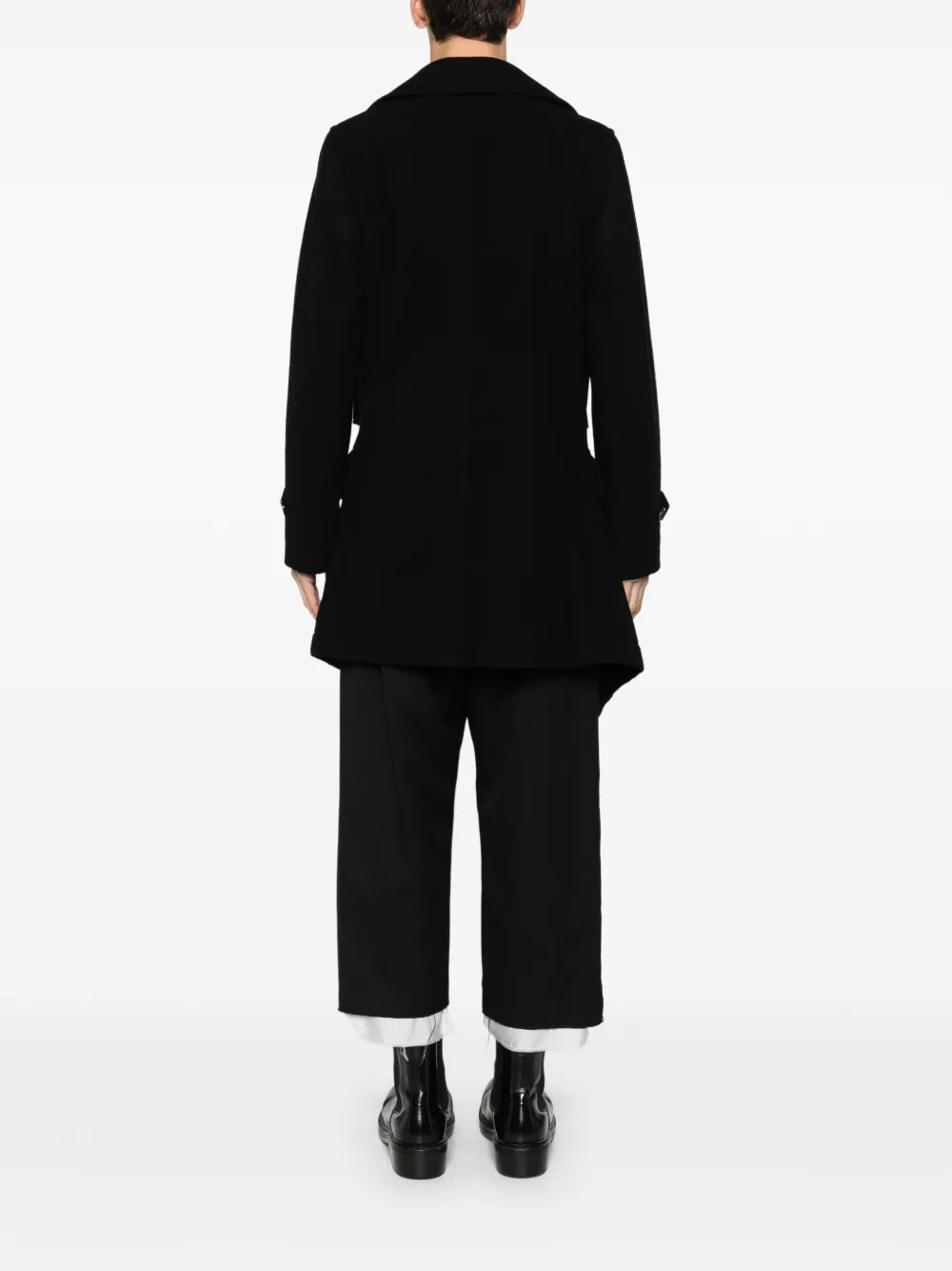 Black Comme Des Garçons ダブルコート | ブラック | FARFETCH JP