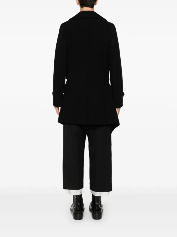 Black Comme Des Garçons ダブルコート | ブラック | FARFETCH JP